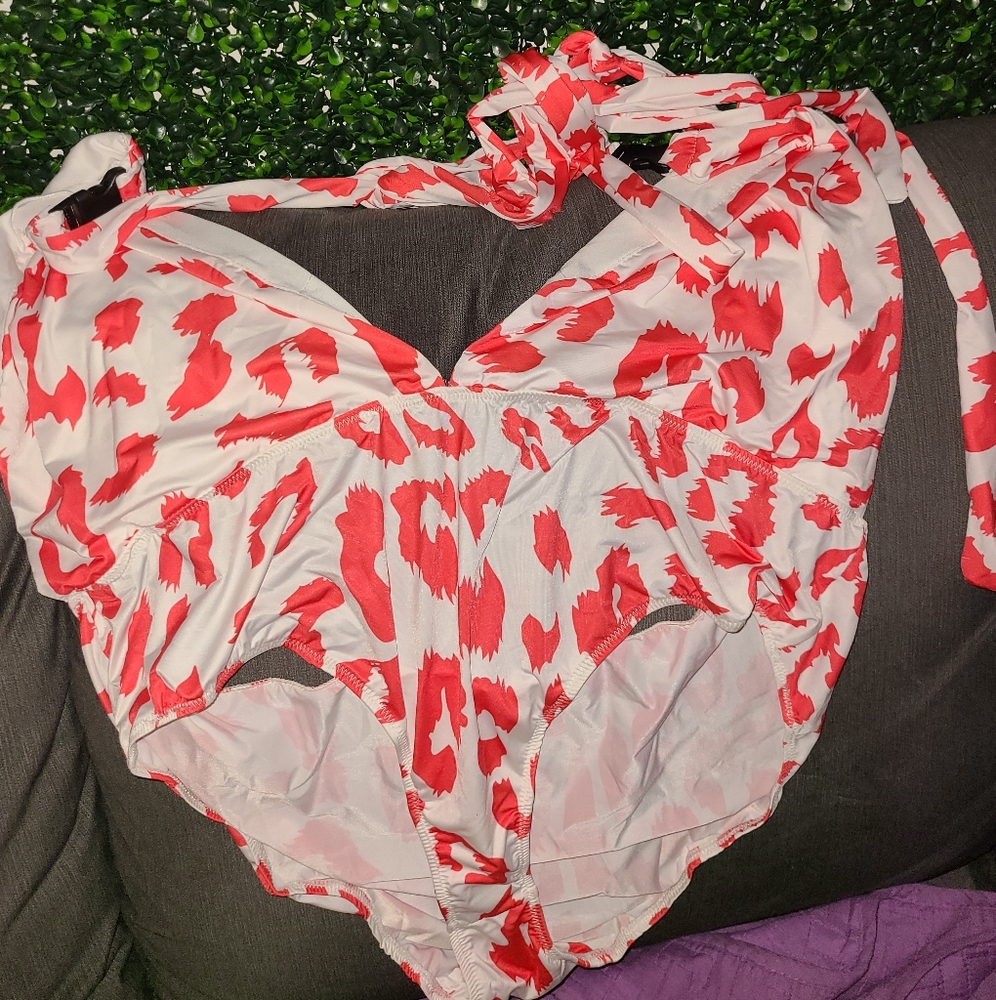 Cheetah Print one piece Swim